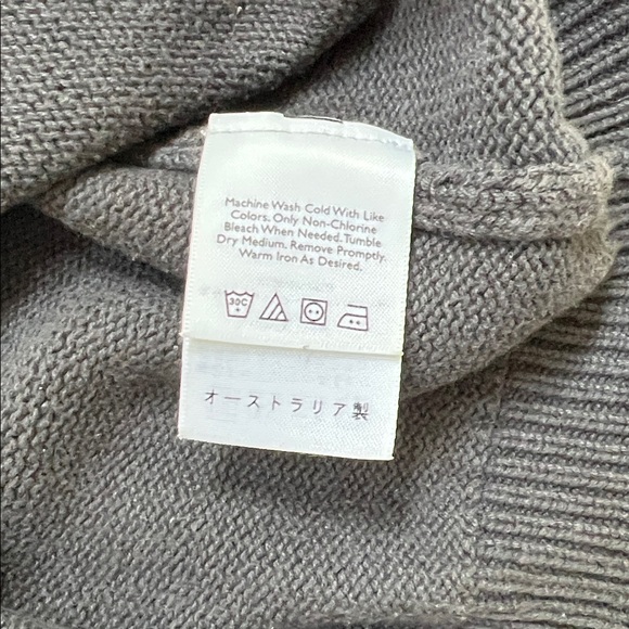 EDDIE BAUER Cotton Nordic Fair Isle Crewneck Pullover Sweater Grey/Cream Men's M - Picture 6 of 10